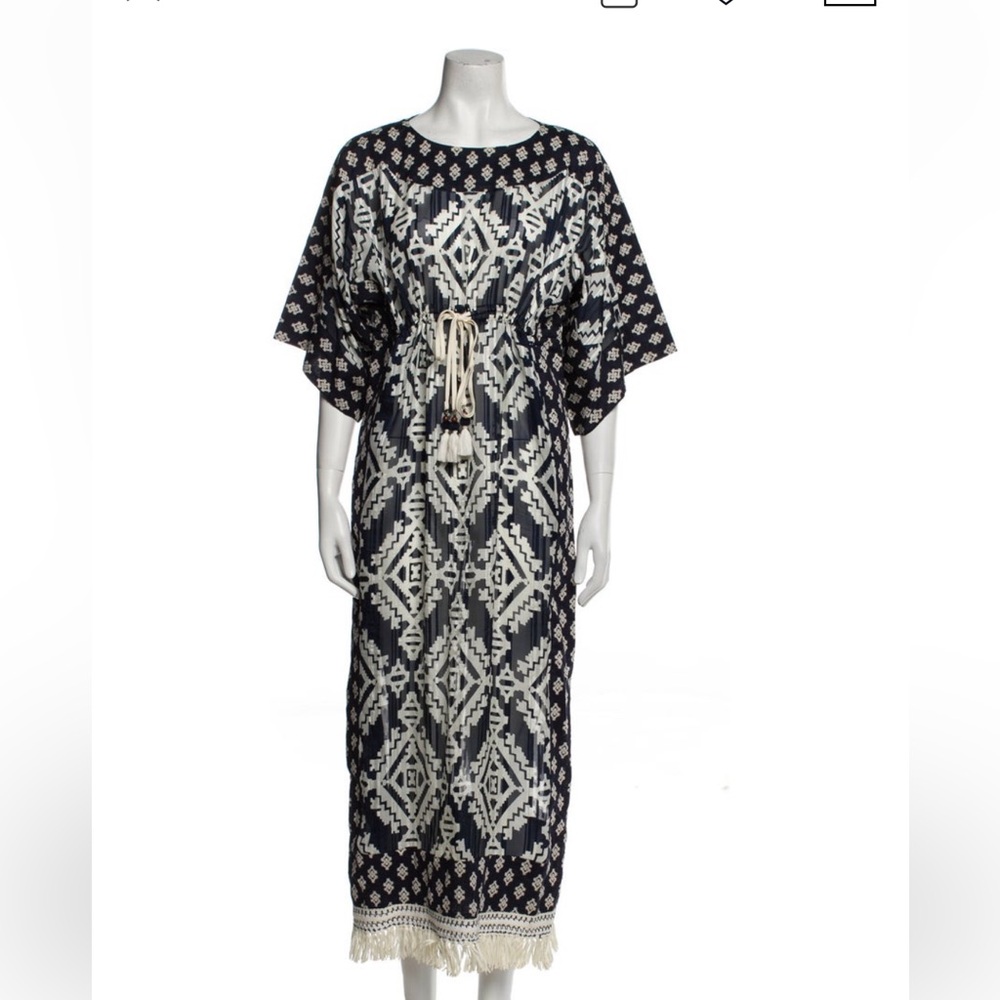TORY BURCH SILK DRESS/ COVER UP Geometric Patterned Dress